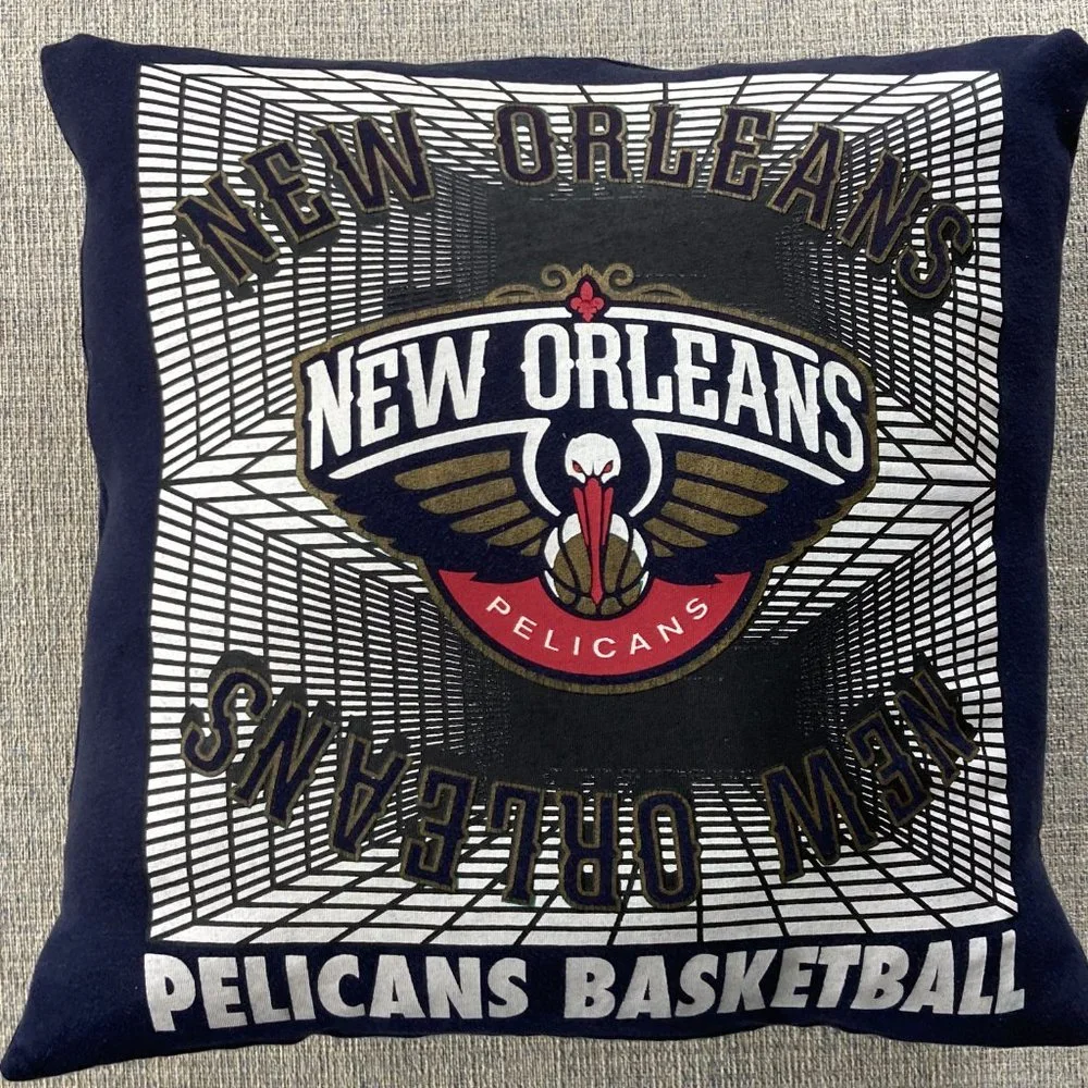 New Orleans Pelicans NBA 16X16 retro sports T-shirt THROW PILLOW COVER